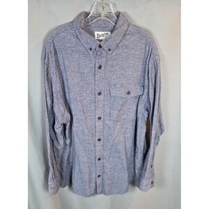 Duluth Trading Co. Free Swingin FlannelRelaxed Fit Shirt Mens L Blue Button Down